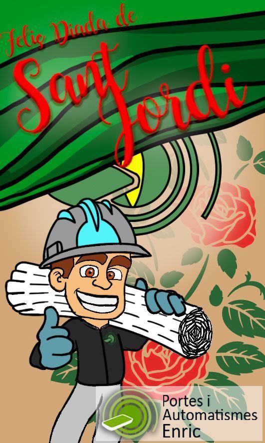 Celebrem la diada de Sant Jordi regalant-te un punt de llibre! - Portes i automatismes enric